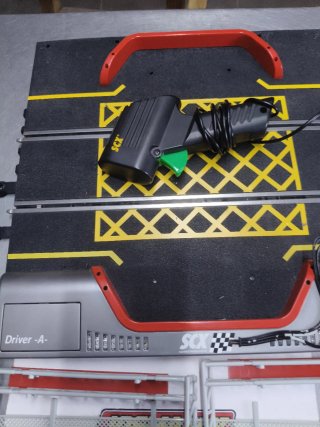 Scalextric Pit Box Pista Negra Antigua