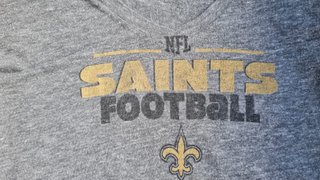 Camiseta NFL New Orleans Saints Cuello V Gris M
