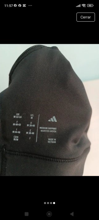 Adidas top deportivo negro