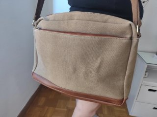 Bandolera Misako Beige y Marrón