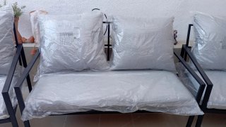 Conjunto Terraza Metal Negro y Gris