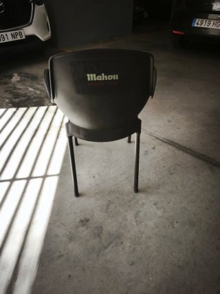 Sillas de terraza bar (plástico, marrón oscuro)