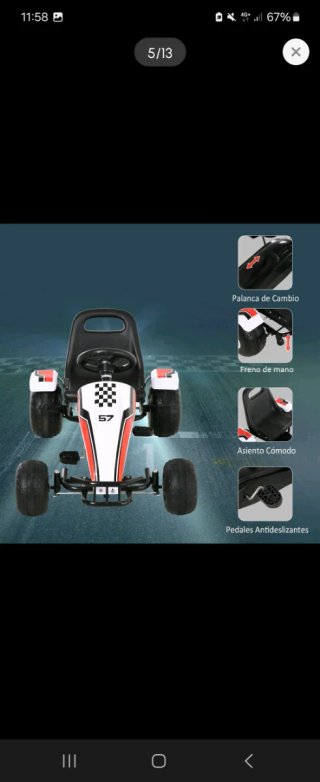 Kart a pedales para niños +3 años