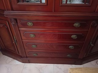 Vitrina Aparador Clásica Madera Noble