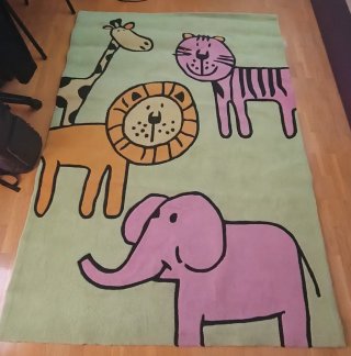 Alfombra infantil animales 220x160