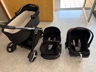 Cochecito Bebé con Capazo, Silla y Maxi-Cosi