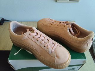 Zapatillas Puma Suede Plataforma Rosa T.37.5
