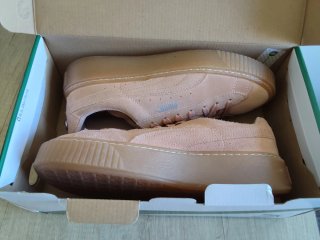 Zapatillas Puma Suede Plataforma Rosa T.37.5