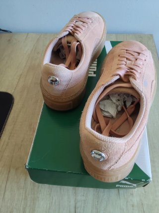 Zapatillas Puma Suede Plataforma Rosa T.37.5
