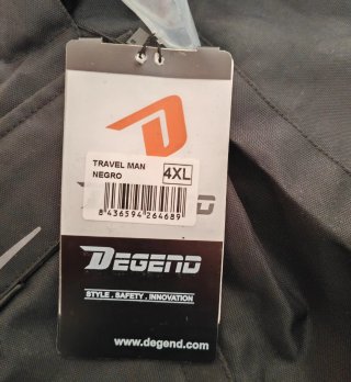 Chaqueta Degen Moto Negra Nueva