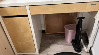 Escritorio Ikea madera y metal