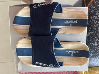 Ciabatte Golden's beige e blu