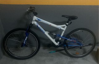 Bicicleta Montaña Doble Suspensión Blanca