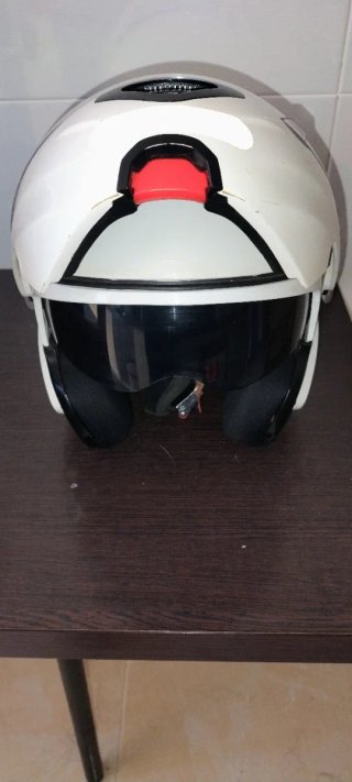 Casco de moto integral blanco