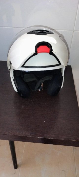 Casco de moto integral blanco