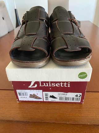 Chanclas cangrejeras de piel marrones