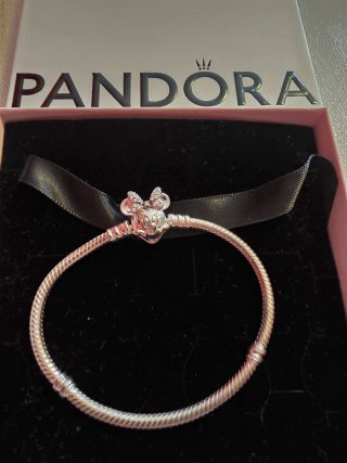 Pulsera Pandora Cierre Minnie Mouse Plata