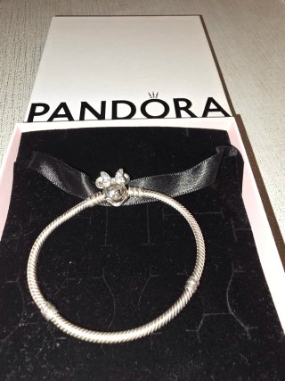 Pulsera Pandora Cierre Minnie Mouse Plata
