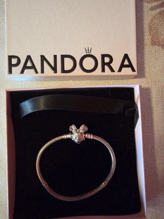 Pulsera Pandora Cierre Minnie Mouse Plata