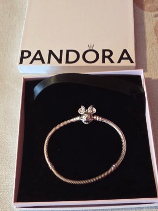 Pulsera Pandora Cierre Minnie Mouse Plata
