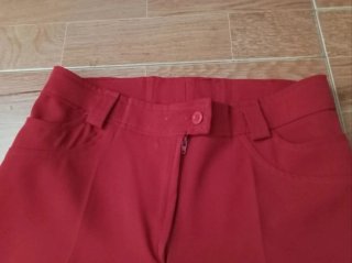 2 Pantalones de vestir acampanados Beige y Burdeos