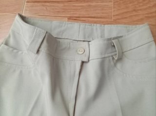 2 Pantalones de vestir acampanados Beige y Burdeos