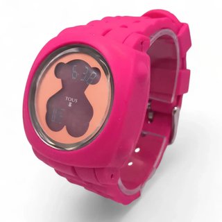 RELOJ TOUS CUBE DIGITAL ROSA + CAJA