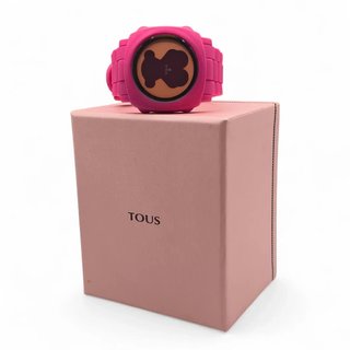 RELOJ TOUS CUBE DIGITAL ROSA + CAJA