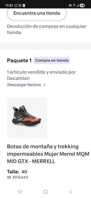 Botas de montaña Merrell T40 Gore-Tex