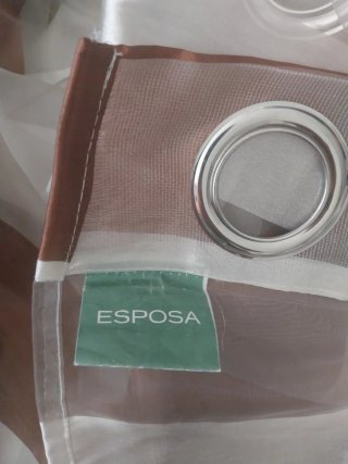 Cortinas Marrones y Blancas 240x140
