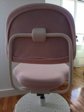Silla escritorio rosa niña Ikea