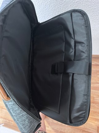 Mochila Maletín Portátil Gris y Marrón