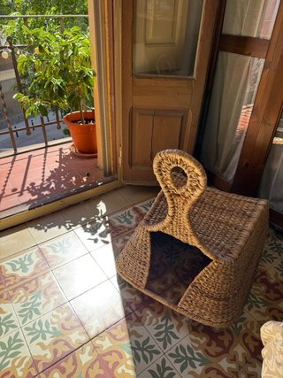 Mecedora de fibra de banano natural | Diseño boho