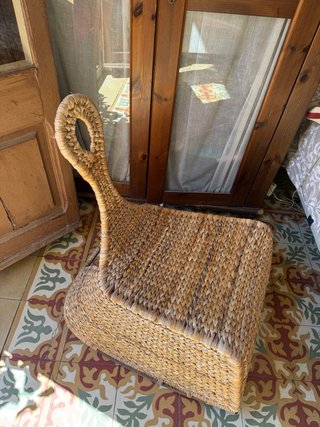 Mecedora de fibra de banano natural | Diseño boho