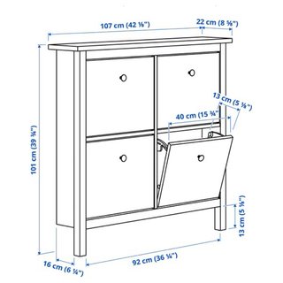 Zapatero Ikea Hemnes Blanco