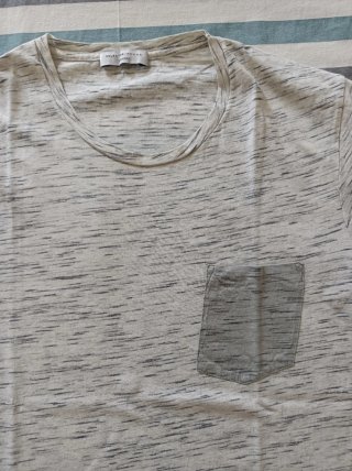 Maglietta Selected Homme grigio/bianco