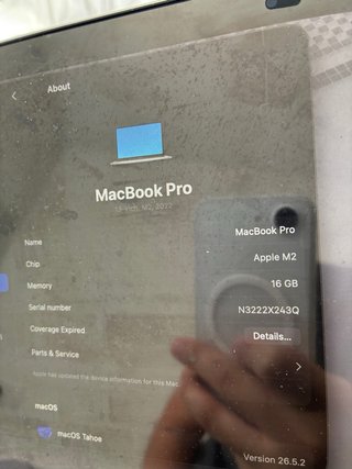 MacBook Pro M2 2022 16GB 512GB