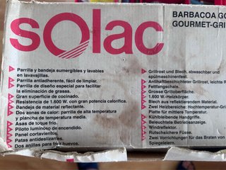 Barbacoa Eléctrica Solac Gourmet Negra