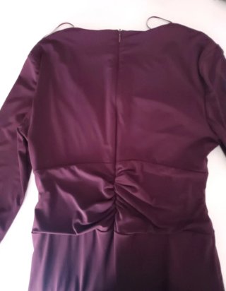 Vestido largo morado vino de Zara