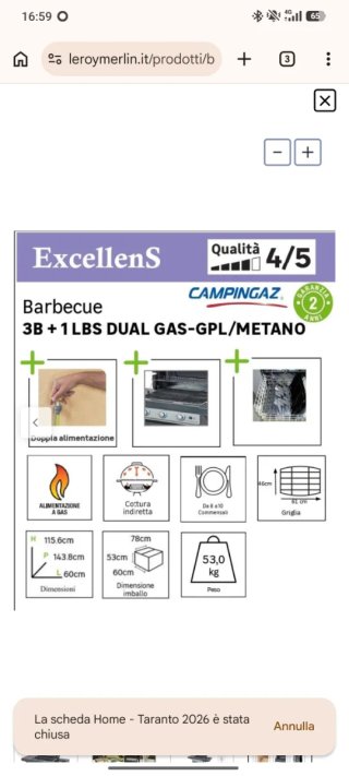 Barbecue a gas CampinGaz