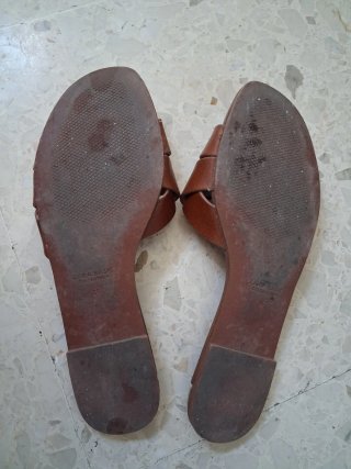 Sandalias Zara Basic Marrones Talla 36