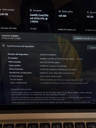 HP EliteBook x2 1012 G1 Core m5 8G