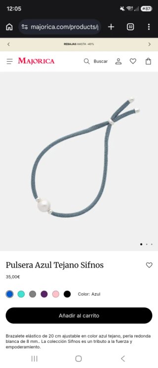 4×100€ pulseras elasticas Majorica plata