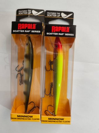Lote 2 señuelos Rapala Scatter Rap Minnow    001 .