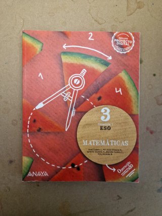 Matemáticas 3 ESO Anaya 3 trimestres