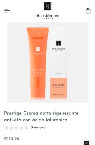 Able Skincare Crema Noche Hyaluronic Acid Luxury