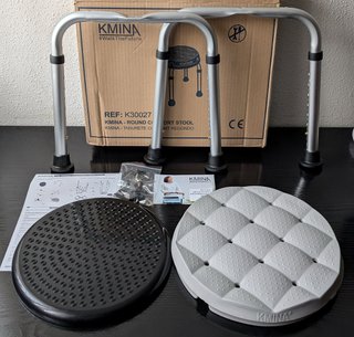 Taburete baño cojín impermeable, asiento ajustable