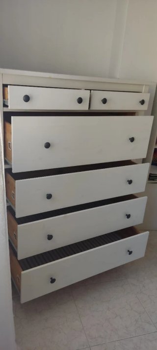 Cómoda HEMNES 6 cajones blanco 108x131