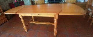 Mesa extensible de pino