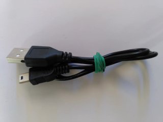 Cable USB A a Mini USB (Negro 45 cm).